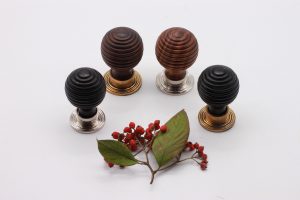 Wooden Beehive Door Knob - Spira Brass 